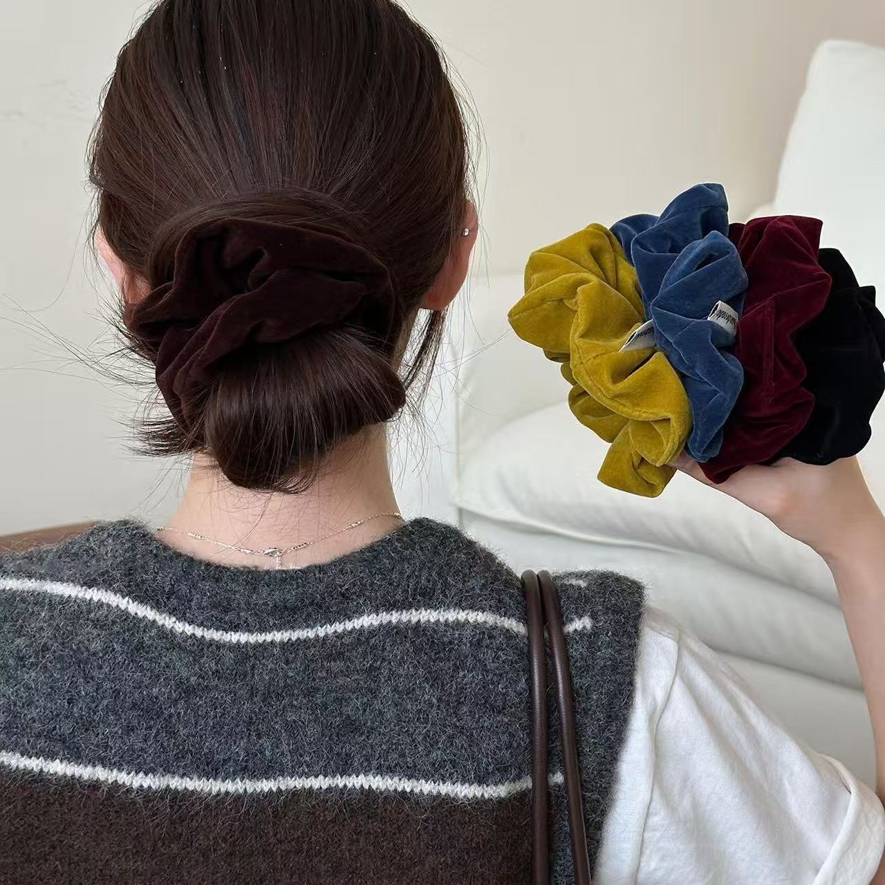 Korean-style minimalist velvet - Travel Accessories Aesthetic recension och pris