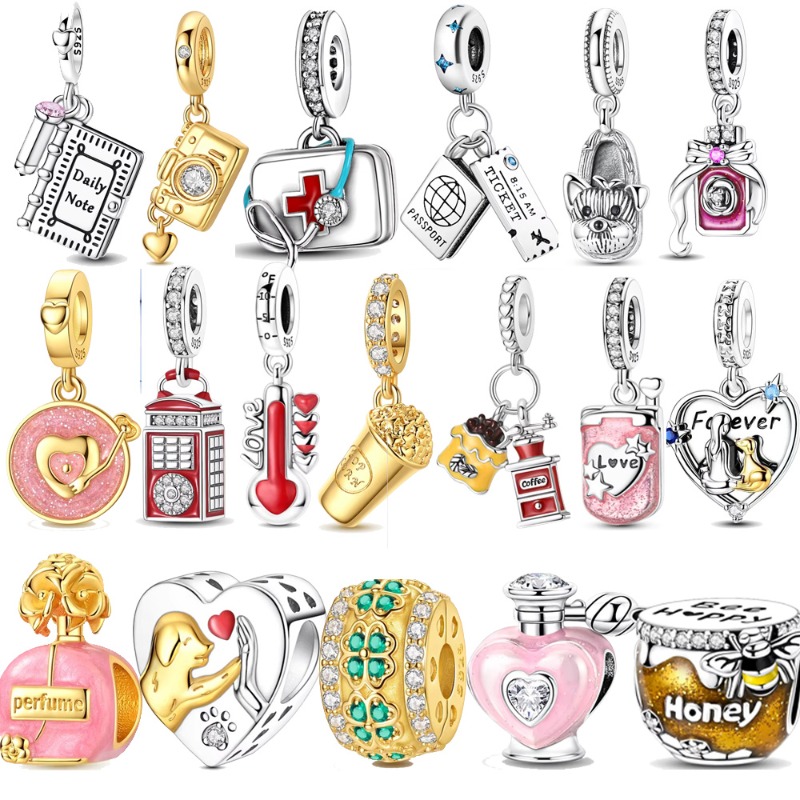 925 Sterling Silver Charm Bead - Travel Accessories Jewelry recension och pris