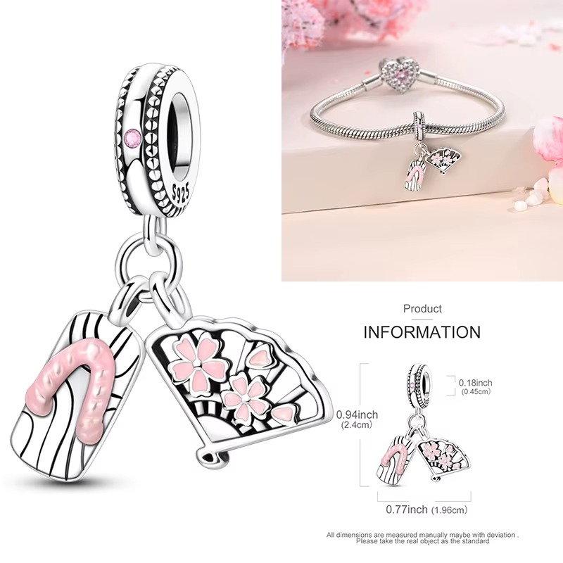 925 Sterling Silver Charm Bead - Travel Accessories Jewelry recension och pris