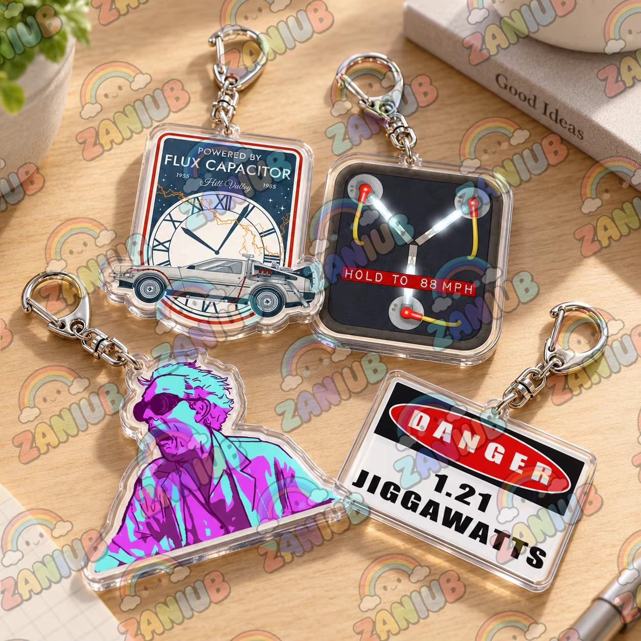 Retro Time Travel Delorean Flu - Travel Accessories Jewelry recension och pris