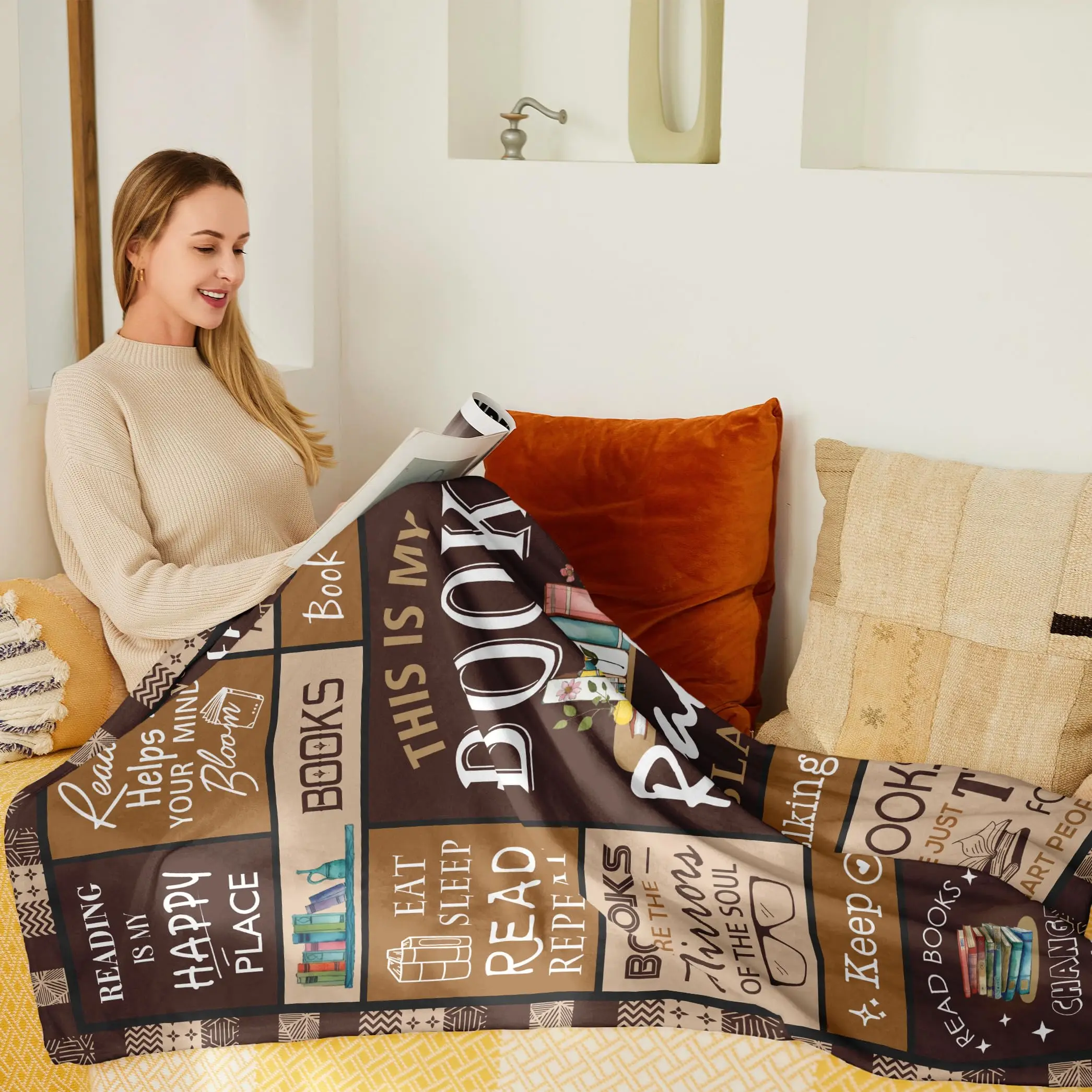 Book Lovers Gift Blanket- Best - Travel Accessories Ideas recension och pris