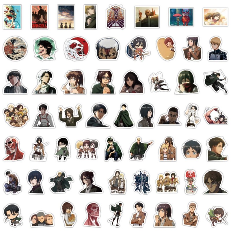 60Pcs Attack on Titan Anime St - Luggage Cover Protector recension och pris