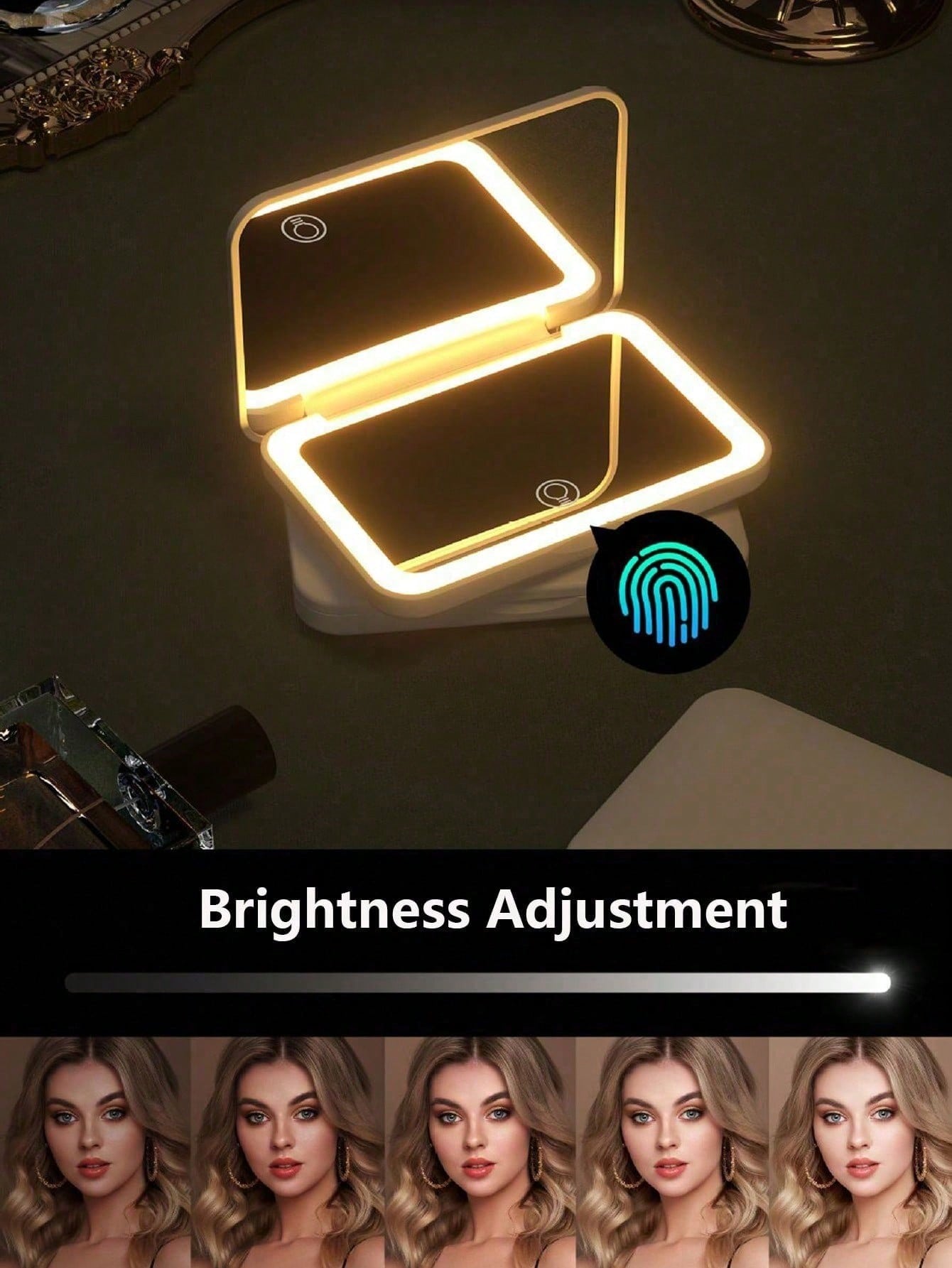 LED Makeup Mirror With Touch S - Travel Accessories As Gifts recension och pris