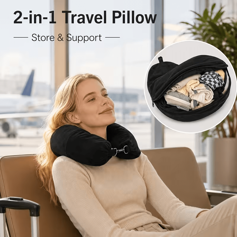 1 Set of U-Shaped Pillow Cover - Travel Accessories Long Flight recension och pris